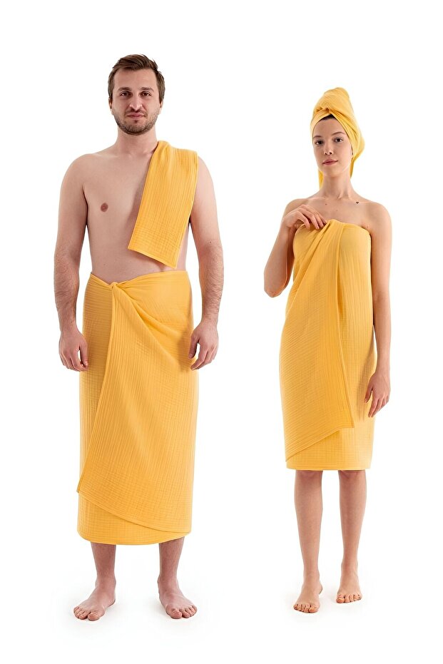 Muslin Bath-Beach Towel Set - Soft & Highly Water Absorbent - 100% Cotton