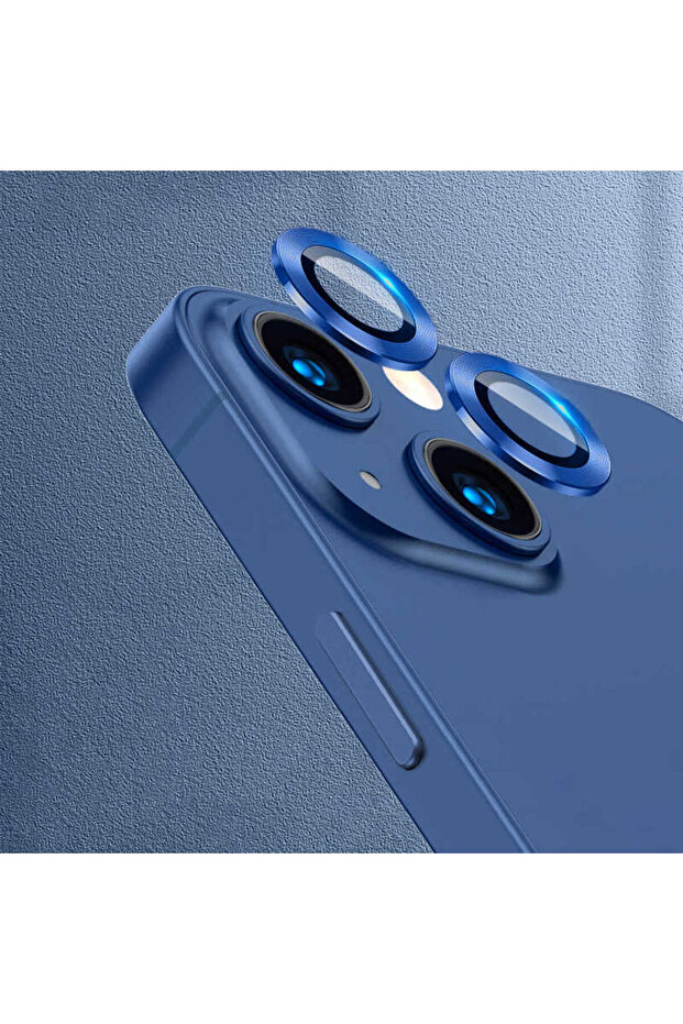 واقي كاميرا BRSA CL-07 متوافق مع هاتف iPhone 13 Mini - أزرق داكن