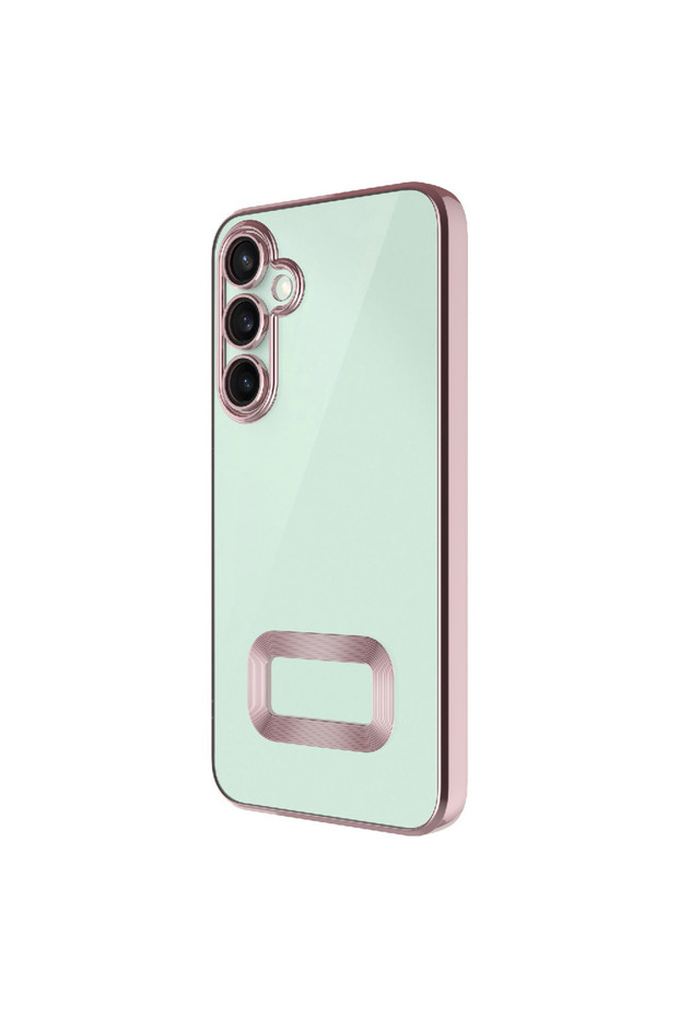 Galaxy A36 Case with Camera Protection and Logo Displaying Brsa Omega Cover - Rose Gold