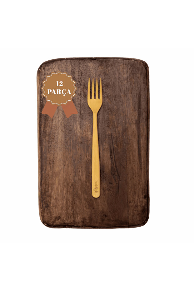 Boxwood Fork Set 18 cm 12 Pieces | Natural Wood Handmade