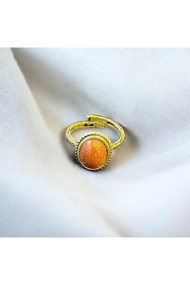 Aurastone Bronze Copper Starstone Natural Stone Ring
