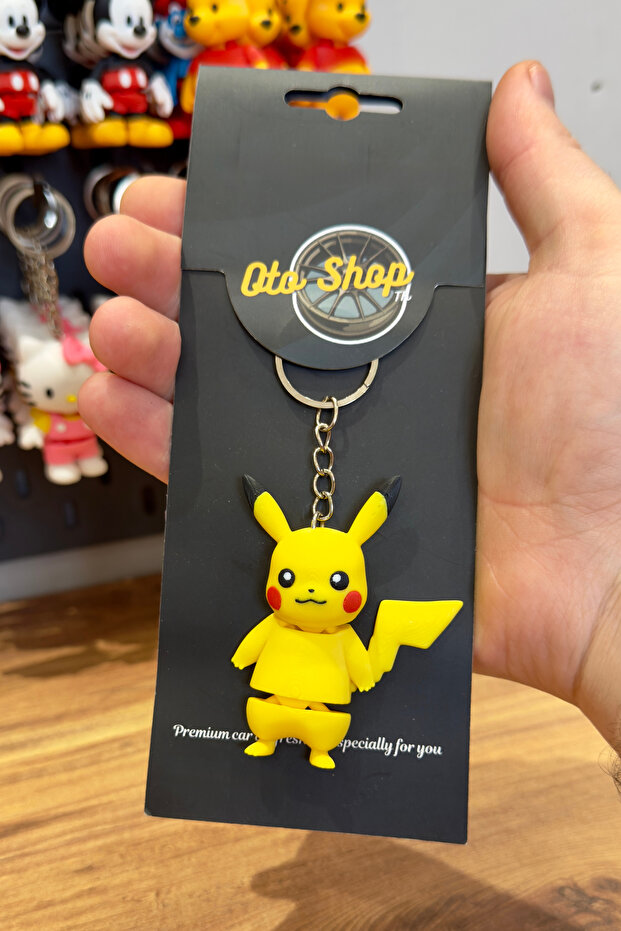 Pikachu Keychain & Bag Ornament (Movable). Gift, Toy Keychain, Figure