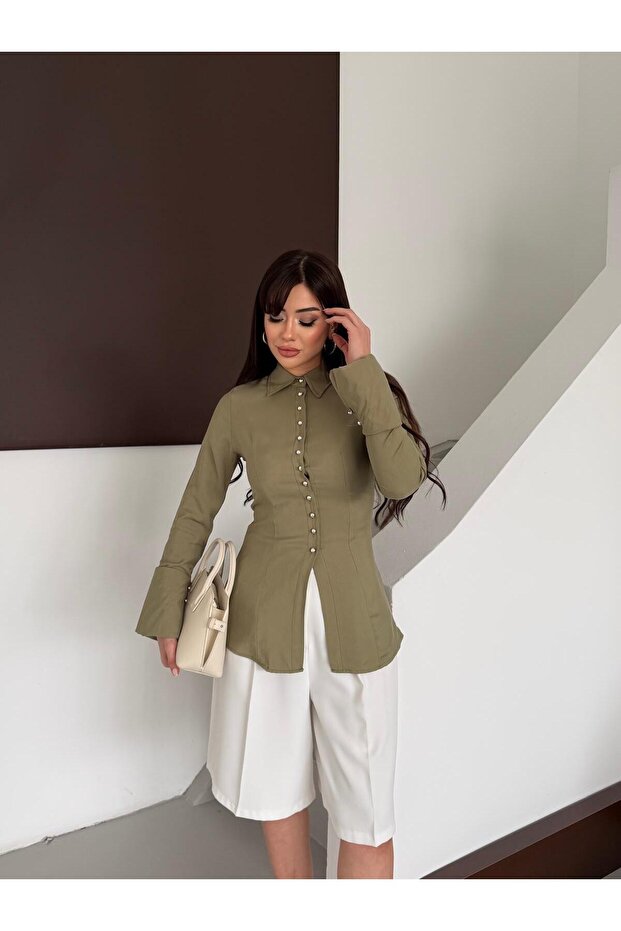 Small Button Shirt Brown - 5