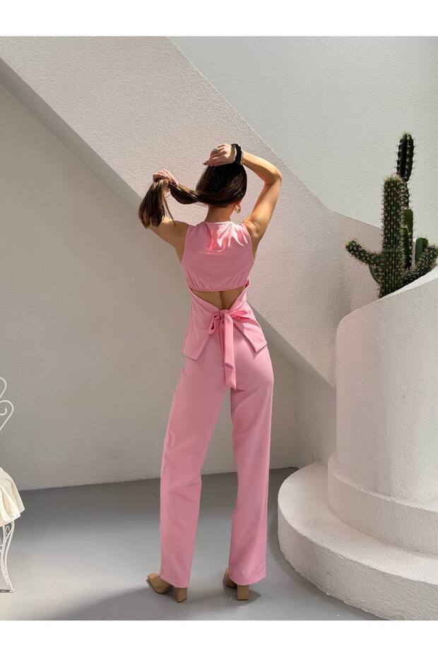 Premium Kolsuz Bluz Pantolon Set Günlük Takım - 3
