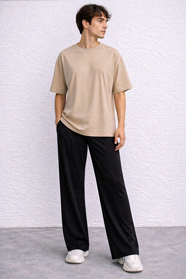 Men's Oversize 2-Piece Set 100% Cotton Breathable Fabric Trendy Style