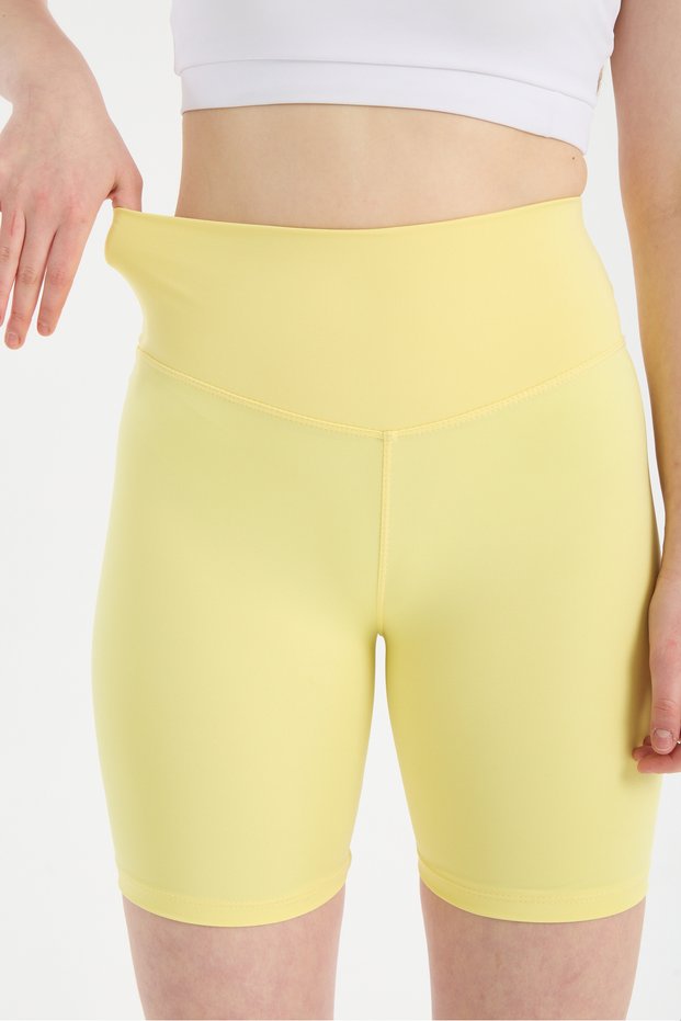 Women's High Waist Shaping / Sculpting Biker Leggings Above Knee Sport Casual Shorts Leggings