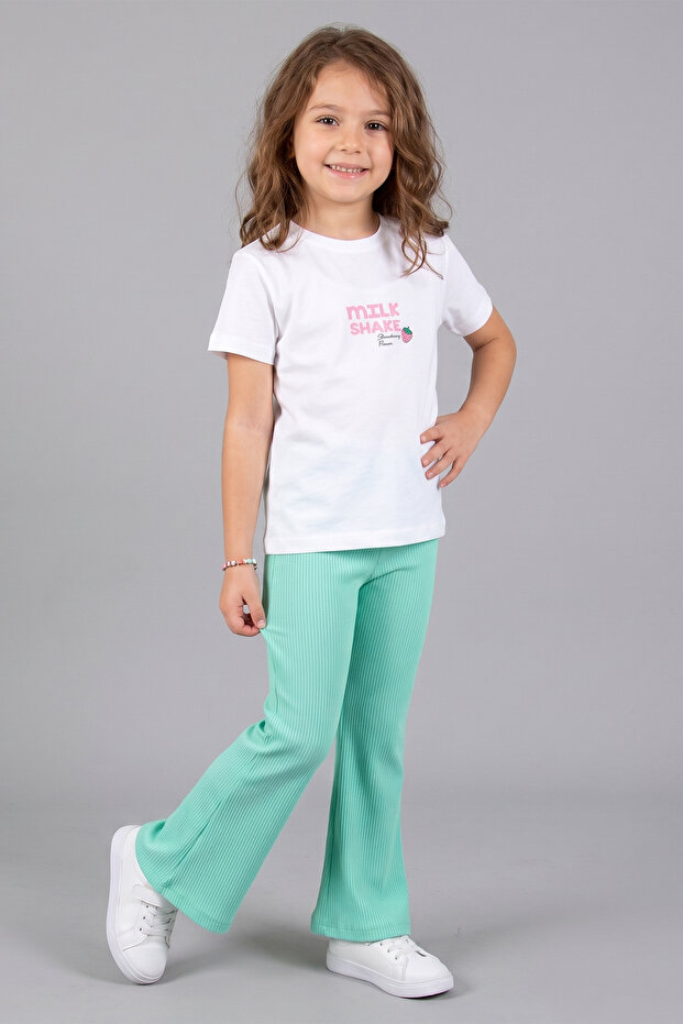 Girls' Cotton T-Shirt and Spanish Leggings Set