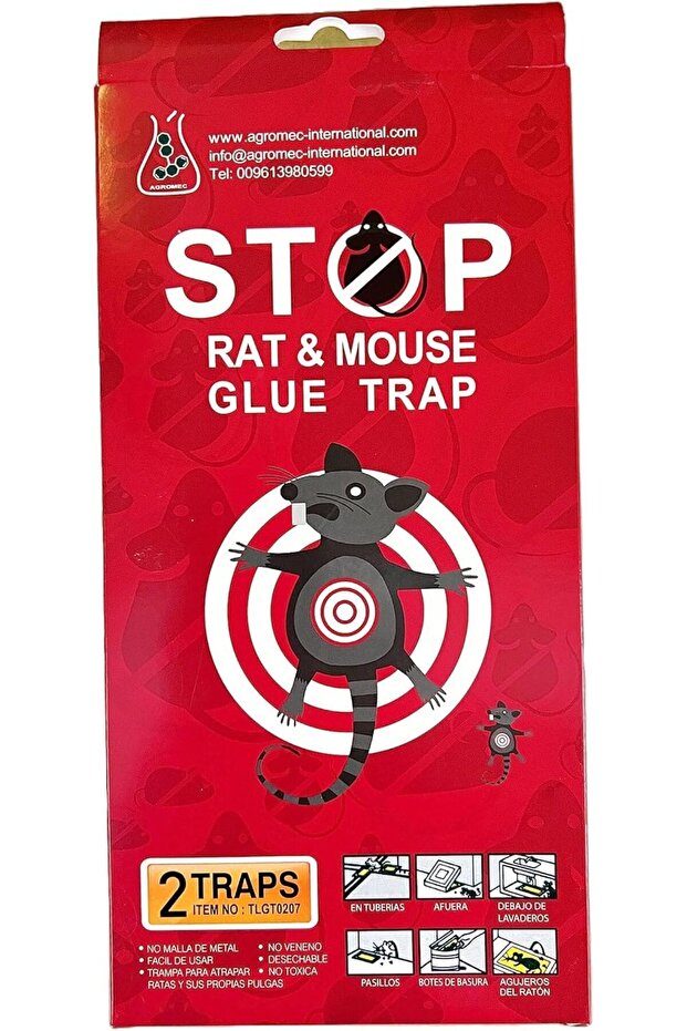 Rat and Mouse Glue Trap – Heavy Duty Sticky Board for Rodents, Cockroaches & Snakes