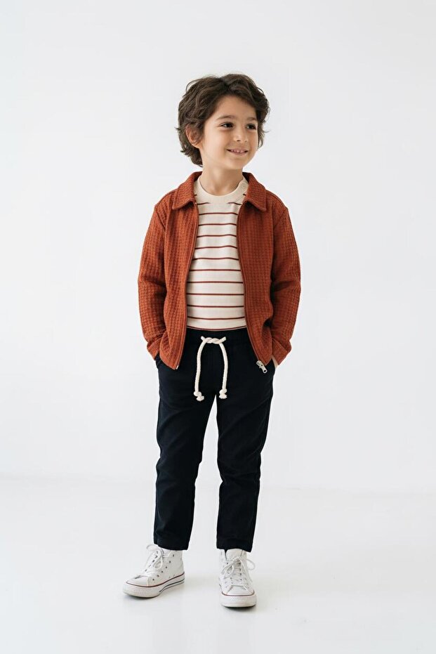 Cardigan, Trousers, T-Shirt 3-Piece Set