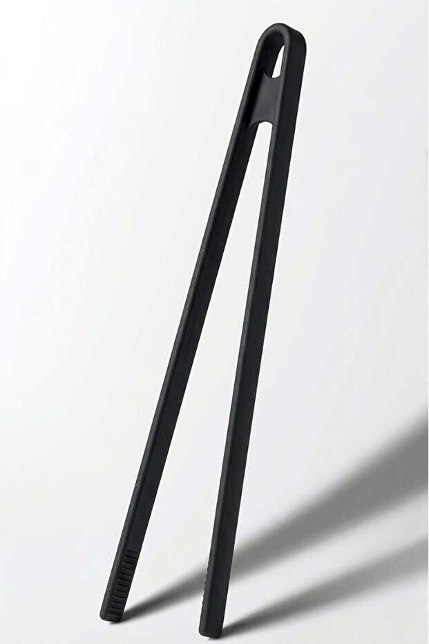 Miyazaki Fireproof Non-Stick Silicone Tongs Black
