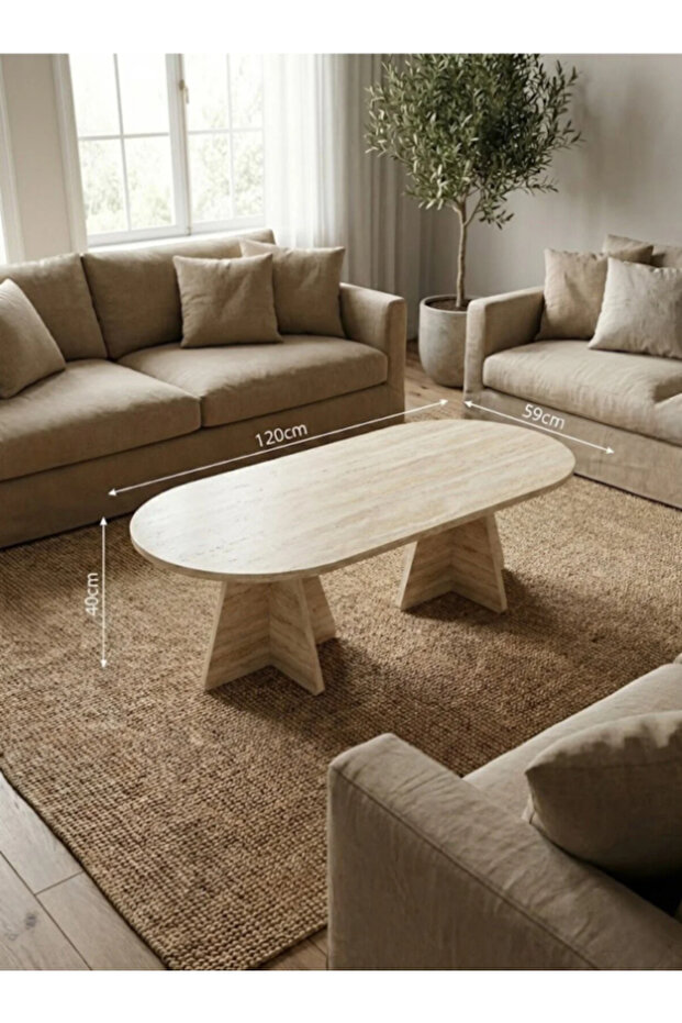 oval orta sehpa