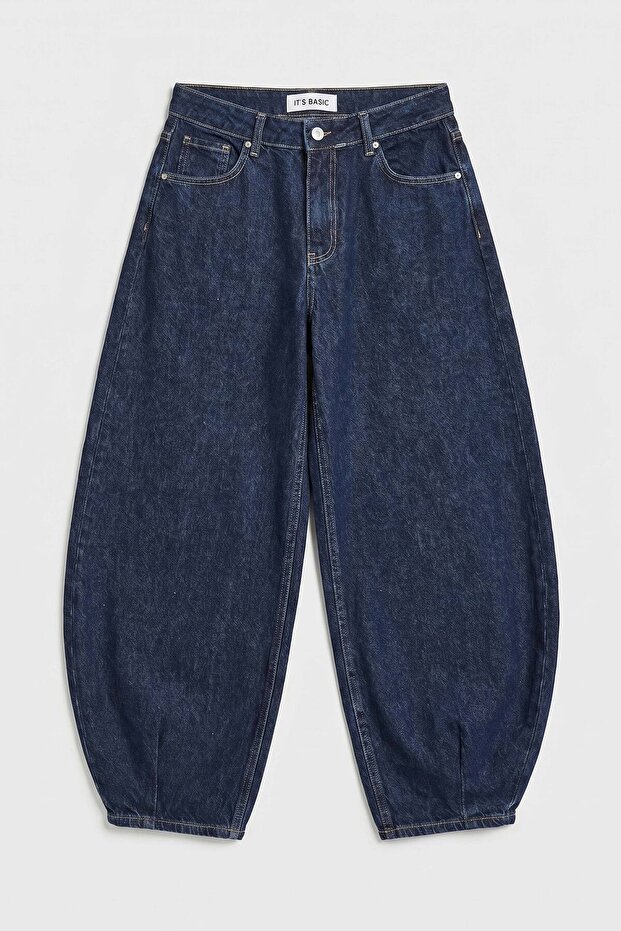 Women's Indigo Selvedge 7S6-50 Mega Balloon Fit 100% Cotton Denim Jean