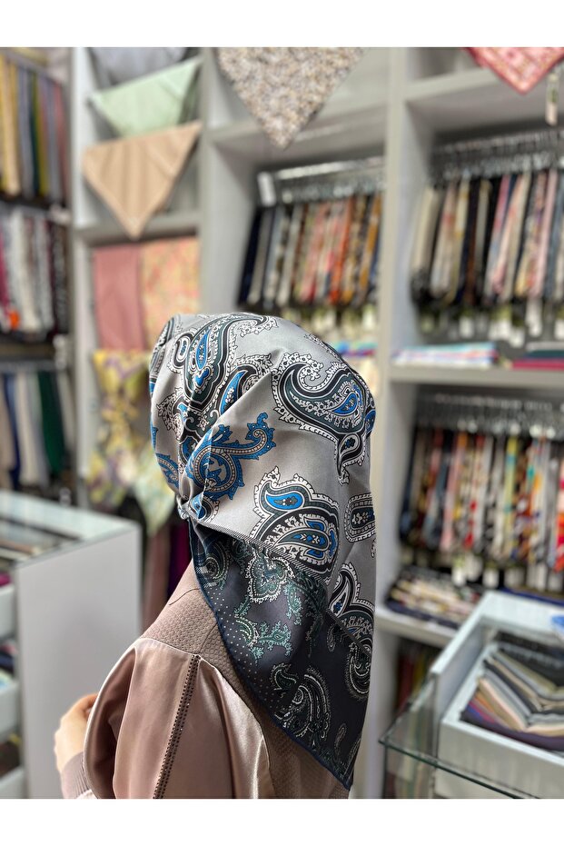 Twill Silk Ethnic Pattern Scarf