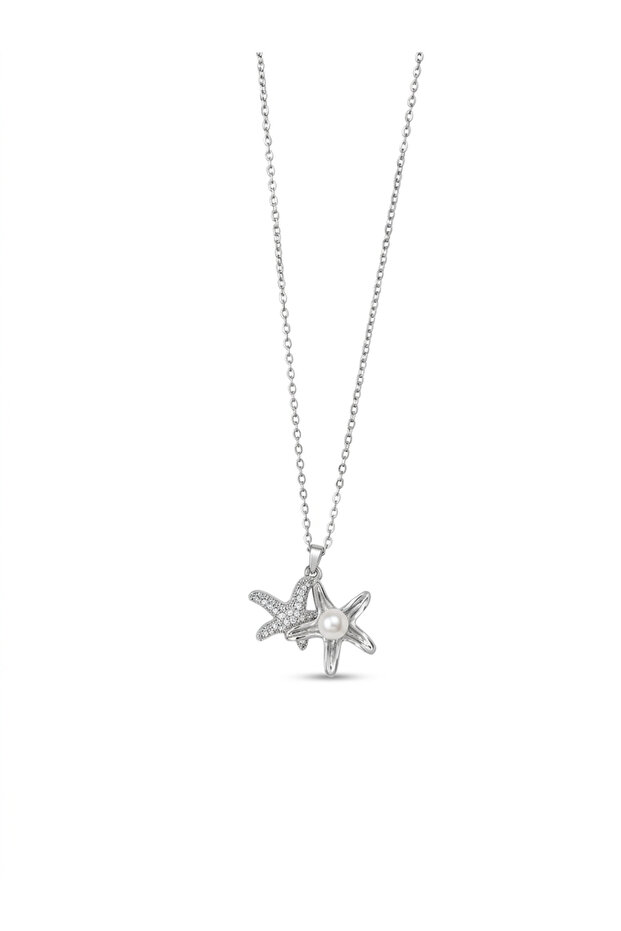 Openable Star Pearl Gold Steel Necklace