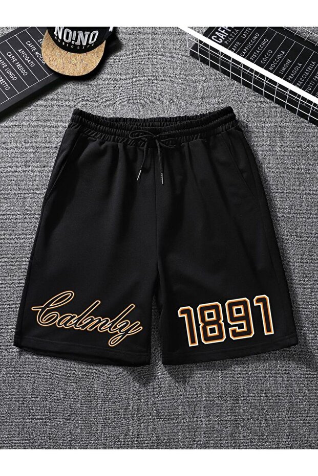 Elanco Unisex Graphic Printed Black Shorts Streetwear Comfortable Fit