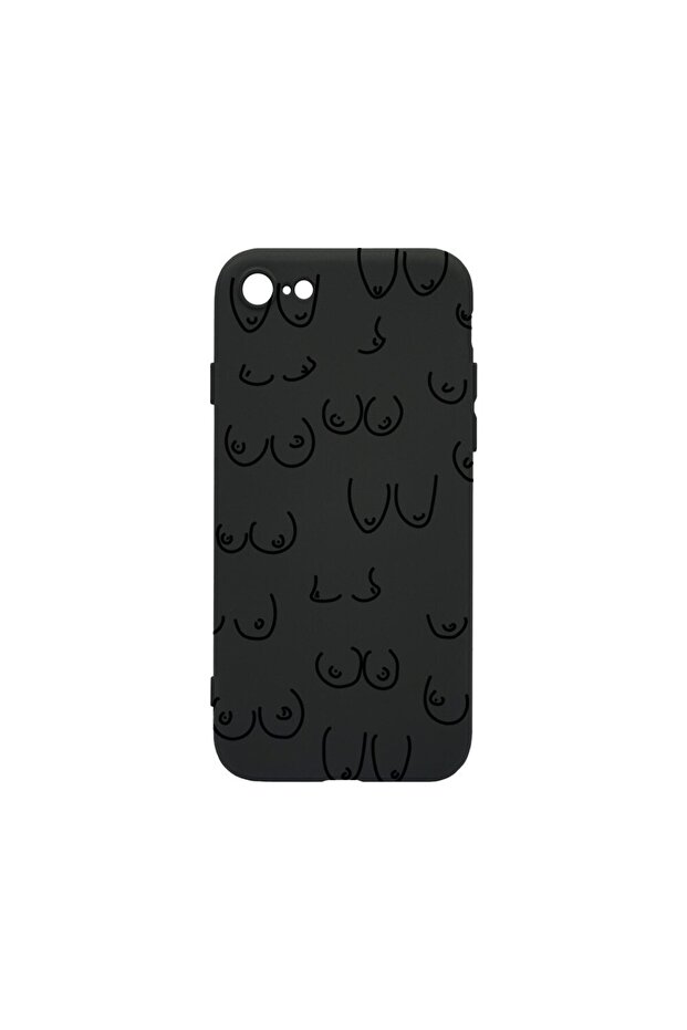 Husa BestCase® Silicon Lichid Moale Premium, Compatibilă cu Apple iPhone 8 / iPhone 7, Model cu sâni, Subțire, Interior din microfibră, Antișoc, Rezistentă la șocuri, Protecție cameră, PB 1060