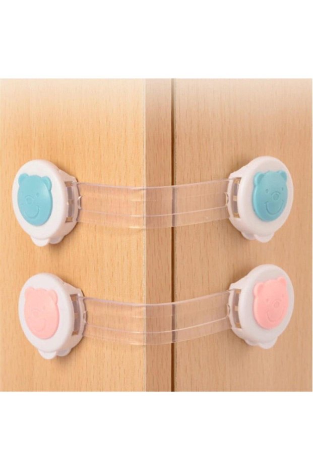 Baby Child Safety Cabinet Wardrobe White Goods Toilet Drawer Lock Set of 2
