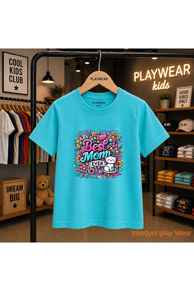 Bese Mom Ever Printed 100% Kids Unisex T-Shirt 5 6 -7 8-9 10 -11 12 Years Old