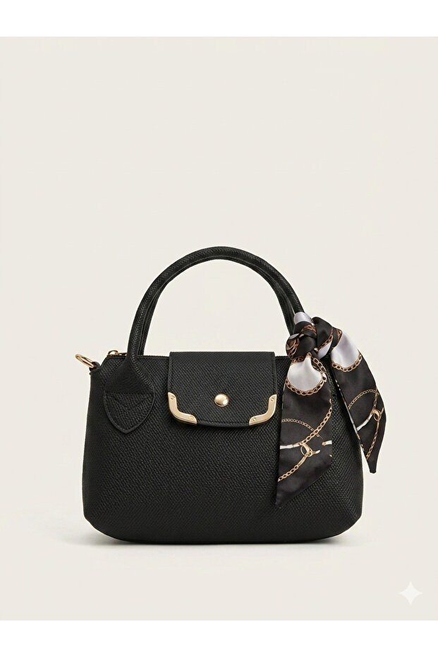 Eşarplı Elegant El ve Omuz Çantası