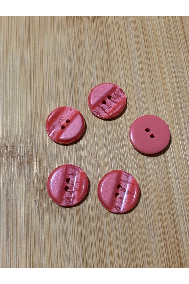 Wavy Cardigan Vest Button 18 mm 5 Pieces Salmon