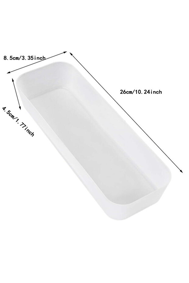 2 Pcs Kitchen Drawer Organizers White - 4