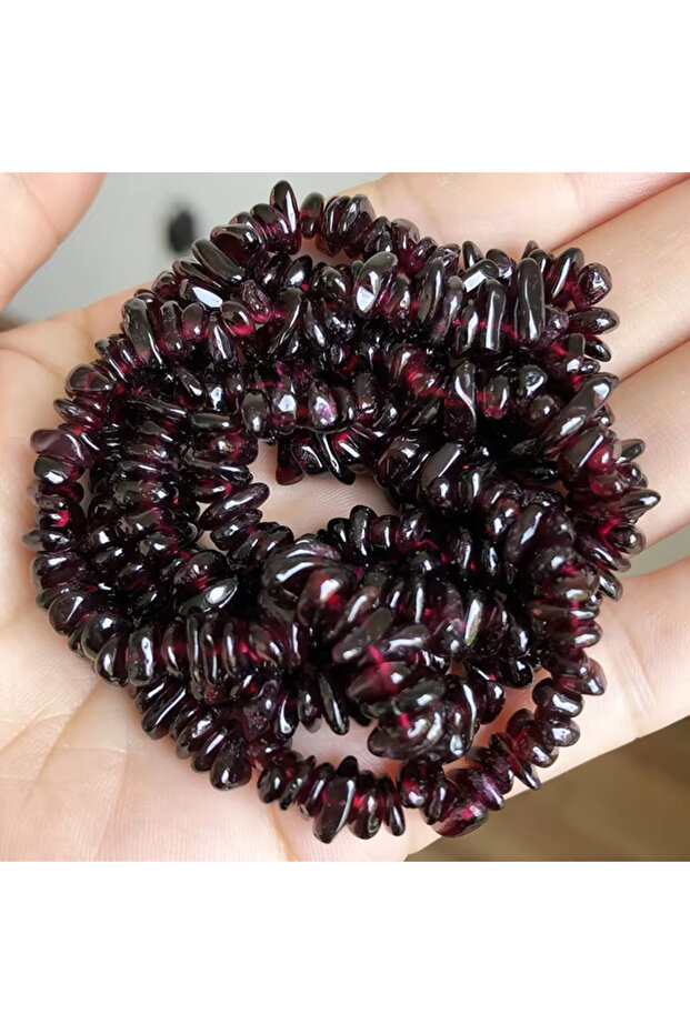 5-8mm 16inches Garnet 3-8mm Natural Irregular Red Garnet Stone Beads Gravel Chips Loose Spacer Beads