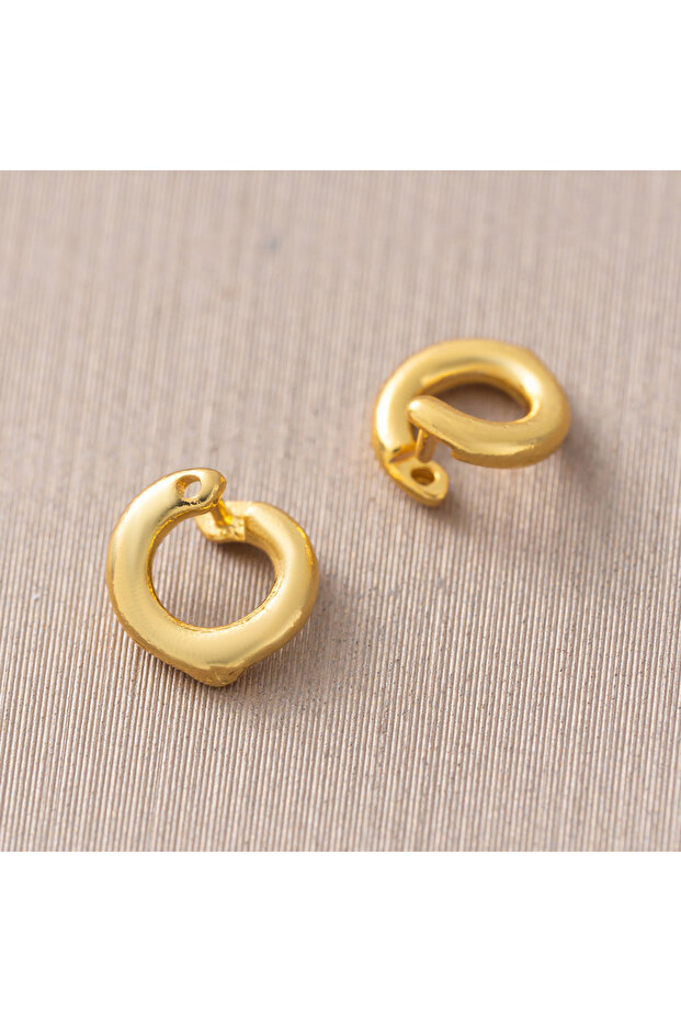 5.5mm 18K Gold 10Pcs 18K Gold Plated 4 Sizes Open Jump Rings Split Rings Connector Locking For Neck