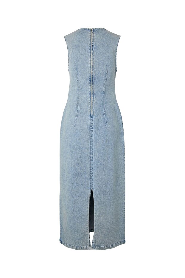 Rochie maxi PCFRANNA JEANS - 3