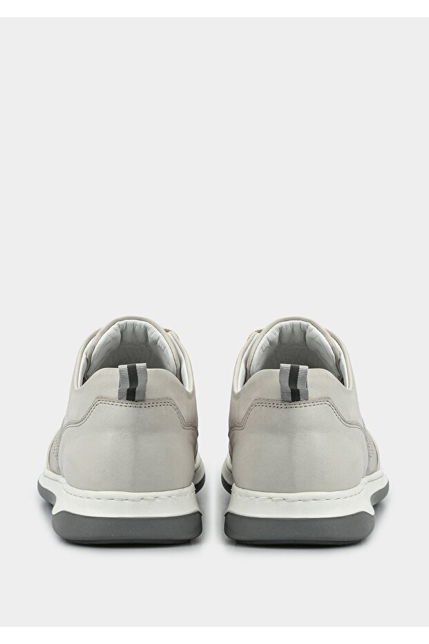 Bej Deri Erkek Sneaker - 4