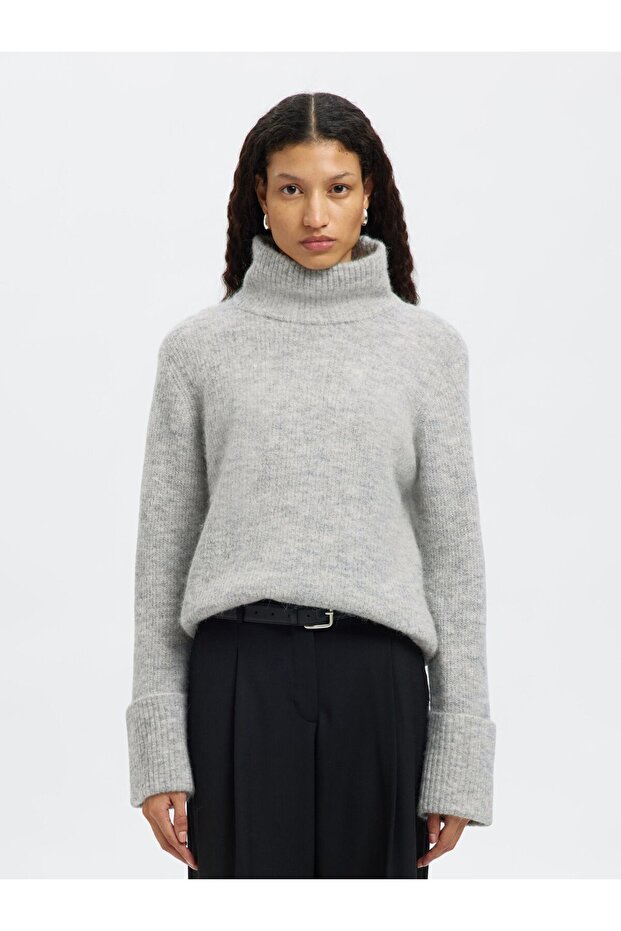 Pullover Rollkragen Wollgemisch - 1