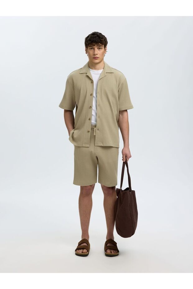 Shorts Gerippte Relaxed Fit - 6