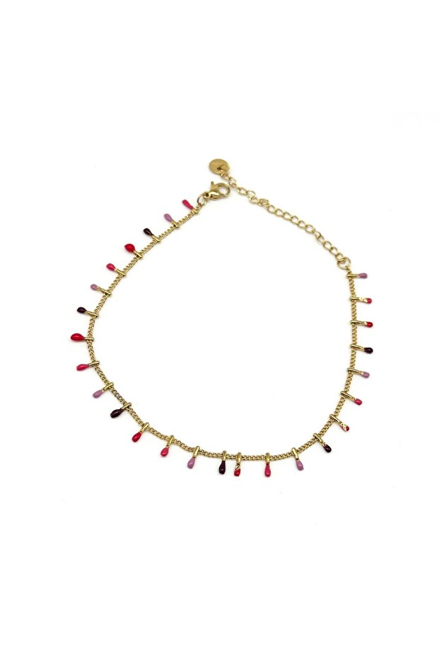 Blush Charm Steel Anklet
