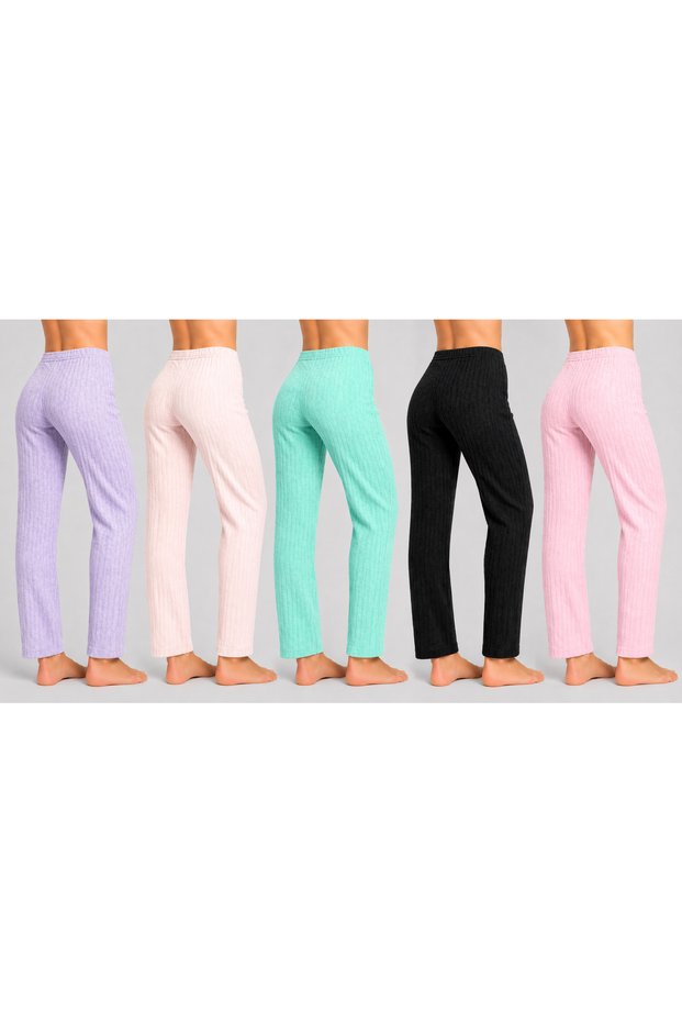 Women's Ribbed Comfortable 5-Piece Pants & Sweatpants, Women's Clothing, Casual Comfortable Wear
