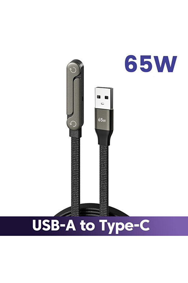 كابل شحن سريع USB إلى Type-C بطول 1 متر، 65 واط/240 واط، قابل للطي مع حامل، كابل بيانات 2 في 1، USB-C للهواتف