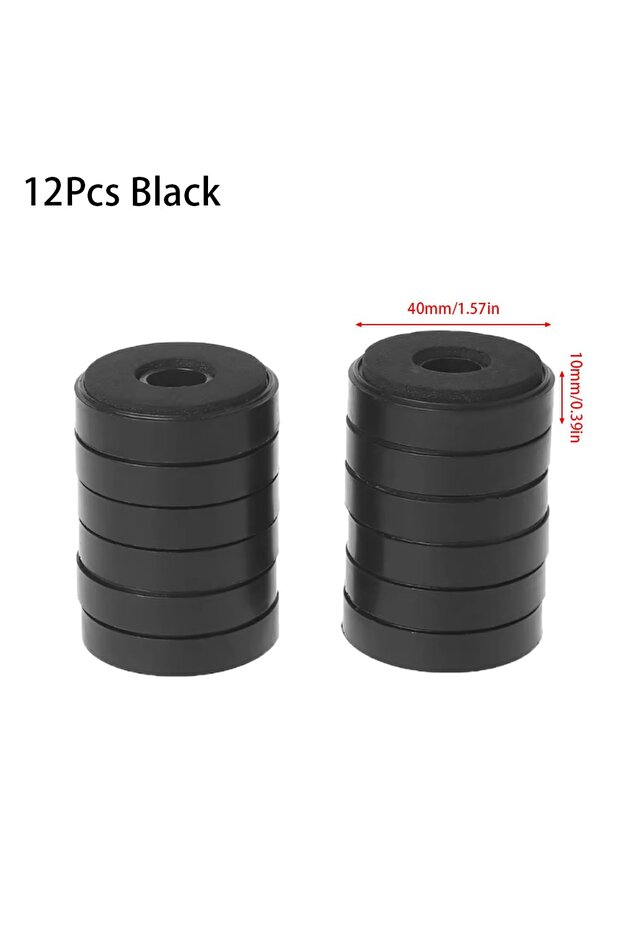 12Pcs Black 12Pcs Audio Active Speaker Feets Pad Shock Absorption Damping DIY Accessories Amplifier
