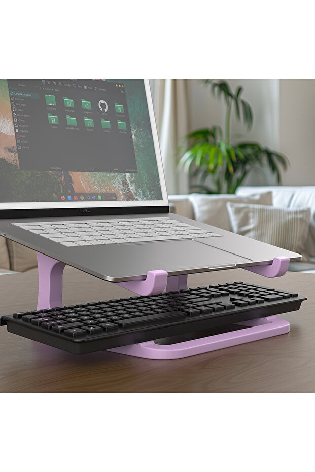 PURPLE Ergonomic laptop stand with keyboard stand - portable desktop lift, suitable for MacBook, PC,