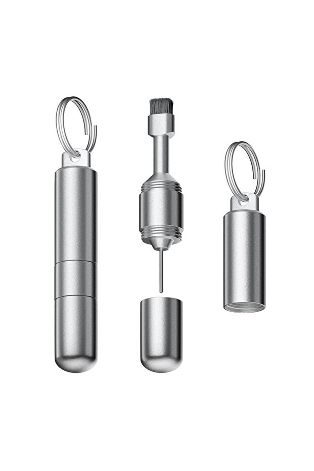 No Other 2-in-1 Cleaning Brush & SIM Card Removal Pin Portable Keychain Tool for Phone Speaker/Camer