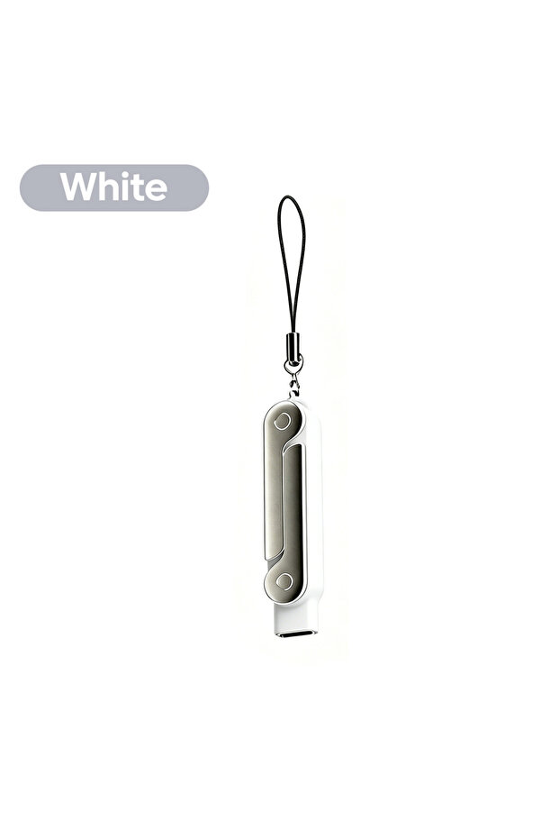 محول USB C أبيض بقوة 240 واط مع حامل مدمج، محول متعدد الوظائف قابل للطي لنظام iOS 15 و16 و17 وماك بوك X