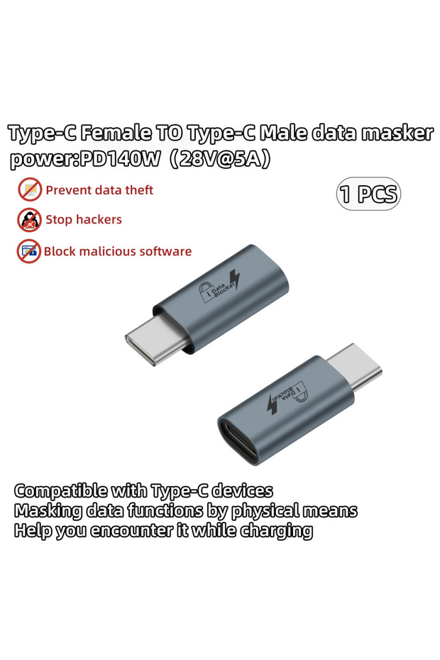محول BSN CM-CG-PBQ-LHS من USB A/C إلى Type-C لحماية البيانات وشحنها بدون تداخل في نقل البيانات