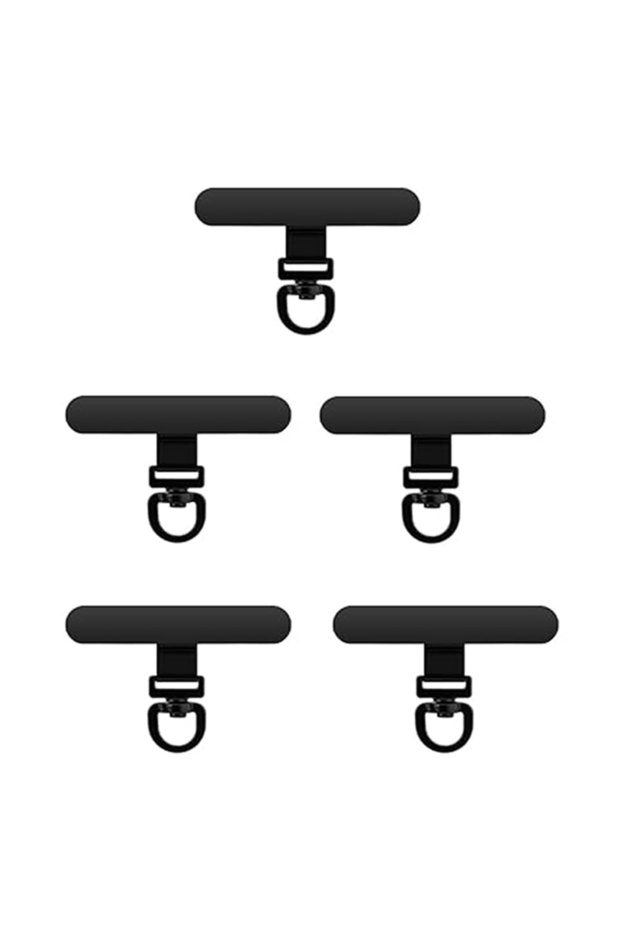 5pcs Black 1/2/3/5pcs Phone Lanyard Plate Universal Ultra-thin Stainless Steel Phone Strap Sheet Ant