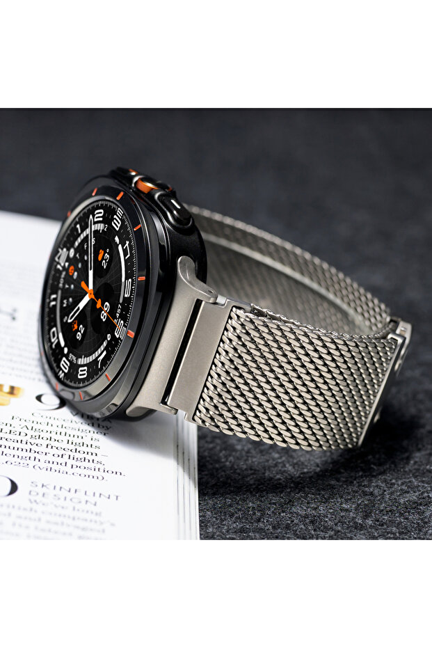 Titanium 100% pure Titanium Milanese Loop Band for Watch Ultra 47mm Men Ultra 7 Strap Secur...
