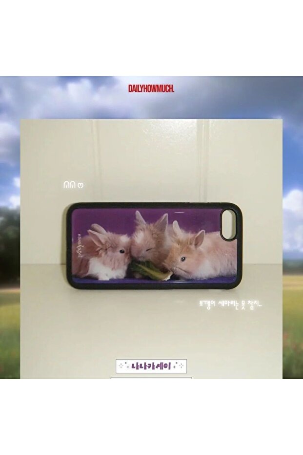iPhone 14 A-2 Retro Korean Ins Cute Bunny Lovable Phone Case For IPhone 17 16 15 14 13 12 11 Pro Max