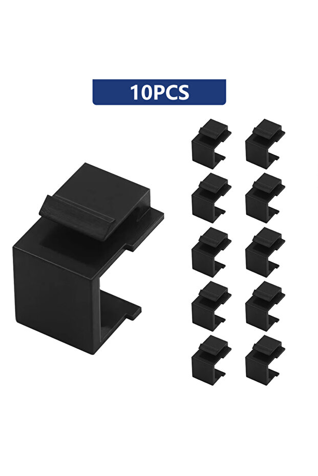 Black 10PCS ZoeRax 30/10PCS RJ45 Keystone Jack Inserts for Filling Blank Keystone Wall Plate and Pat