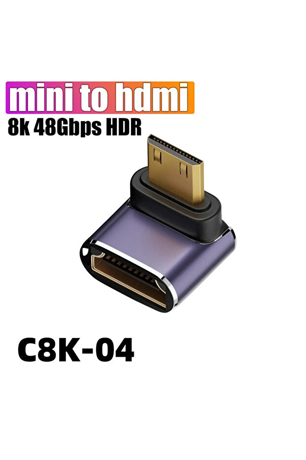 BSN C8K-04 8K 60HZ Mini Micro HDMI to HDMI 2.1-Compatible Adapter Converter For Laptop Graphics Card