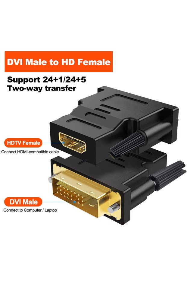 DVI to HD 1Pcs 1080P DVI to HDMI-Compatible Adapter Cable DVI Male to Female HDTV Bi-directional Con