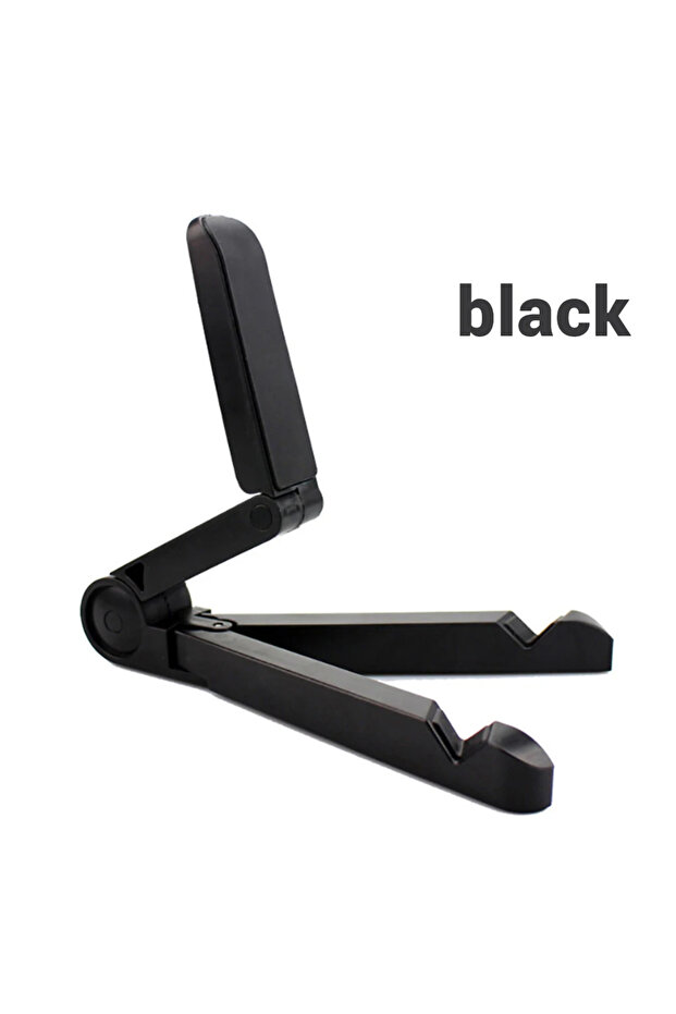 Black Universal Foldable Tablet Holder Multi-functional Mobile Phone Bracket Portable Desktop Smart