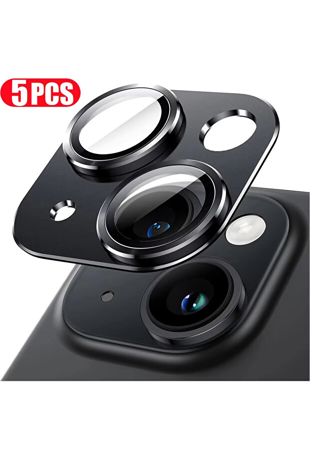 Tempered glass 5PCS 15-15 Plus 5PCS Black Tempered Glass Rear Lens Film For iPhone 17Pro 17 Pro Max