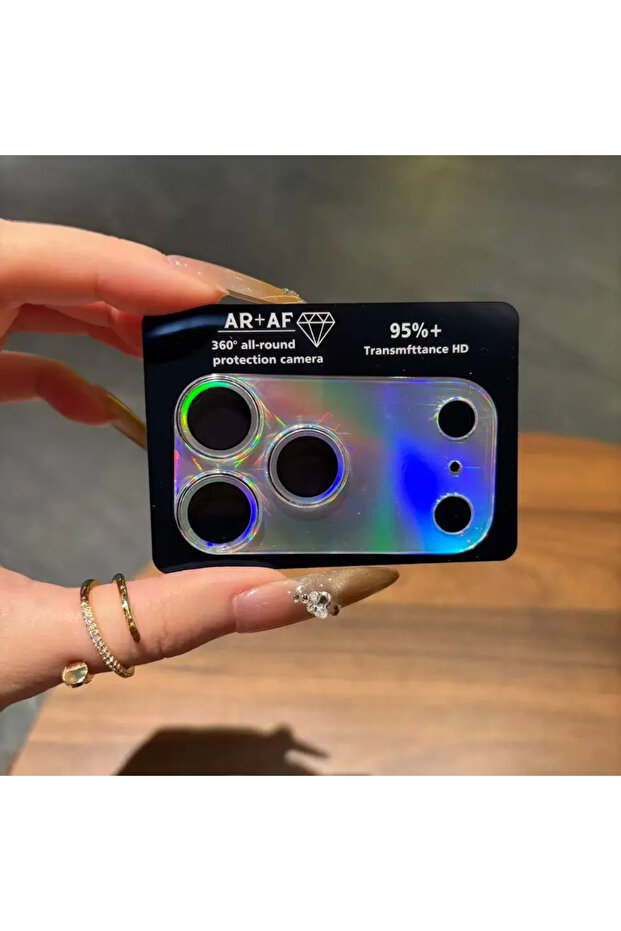 iphone 17 Pro Laser 360° All-Round Real Machine Color Glitter Lens Scratch-resistant Glass Film for