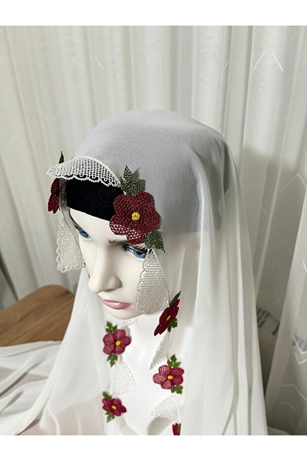 Needlepoint Prayer Head Scarf - 4
