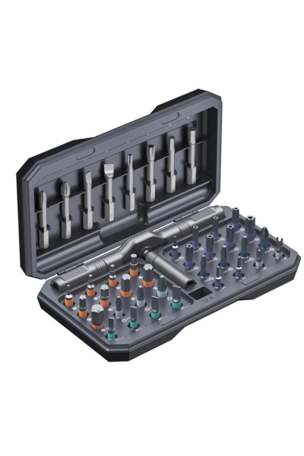 Black 42 in 1 Magnetic Screwdriver Set DIY Ratchet Screwdriver Set Multi Bit Drive Set with Detachab